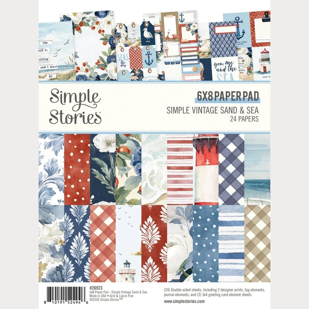 *Pre-Order* Simple Stories Simple Vintage Sand & Sea 6" x 8" Paper Pad