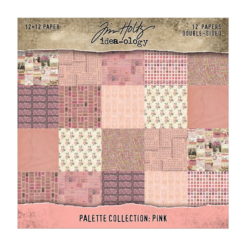 *Pre-Order* Tim Holtz Idea-ology Palette Paper Collection 12" x 12" Paper Pad Pink