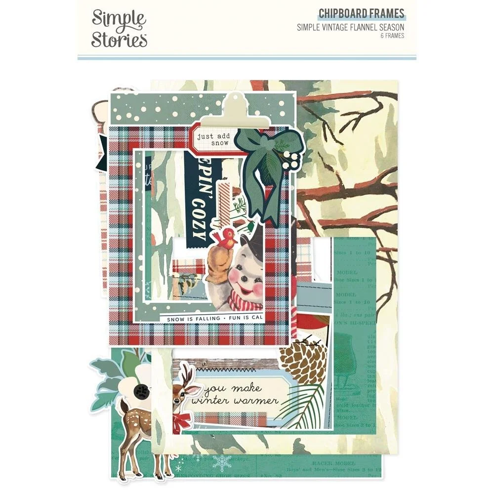 Simple Stories Simple Vintage Flannel Season Chipboard Frames