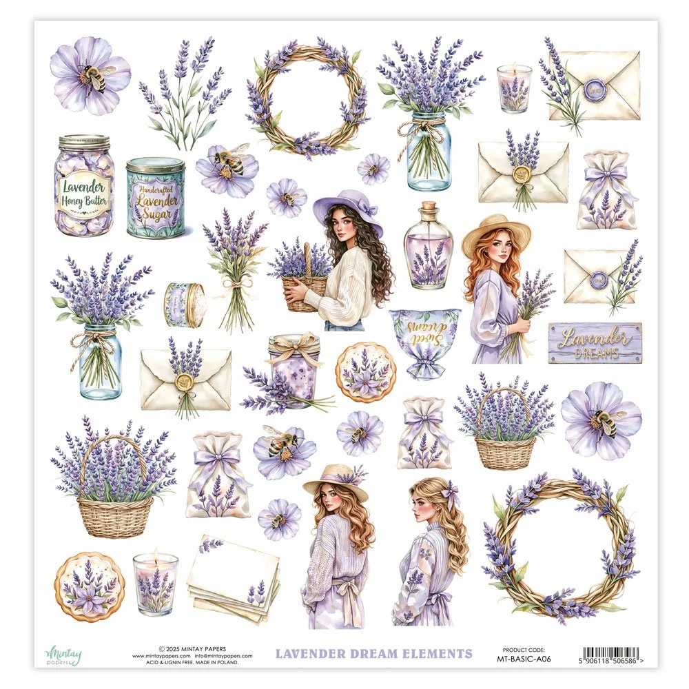 Mintay Basics 12" x 12" Elements Sheet Lavender Dream
