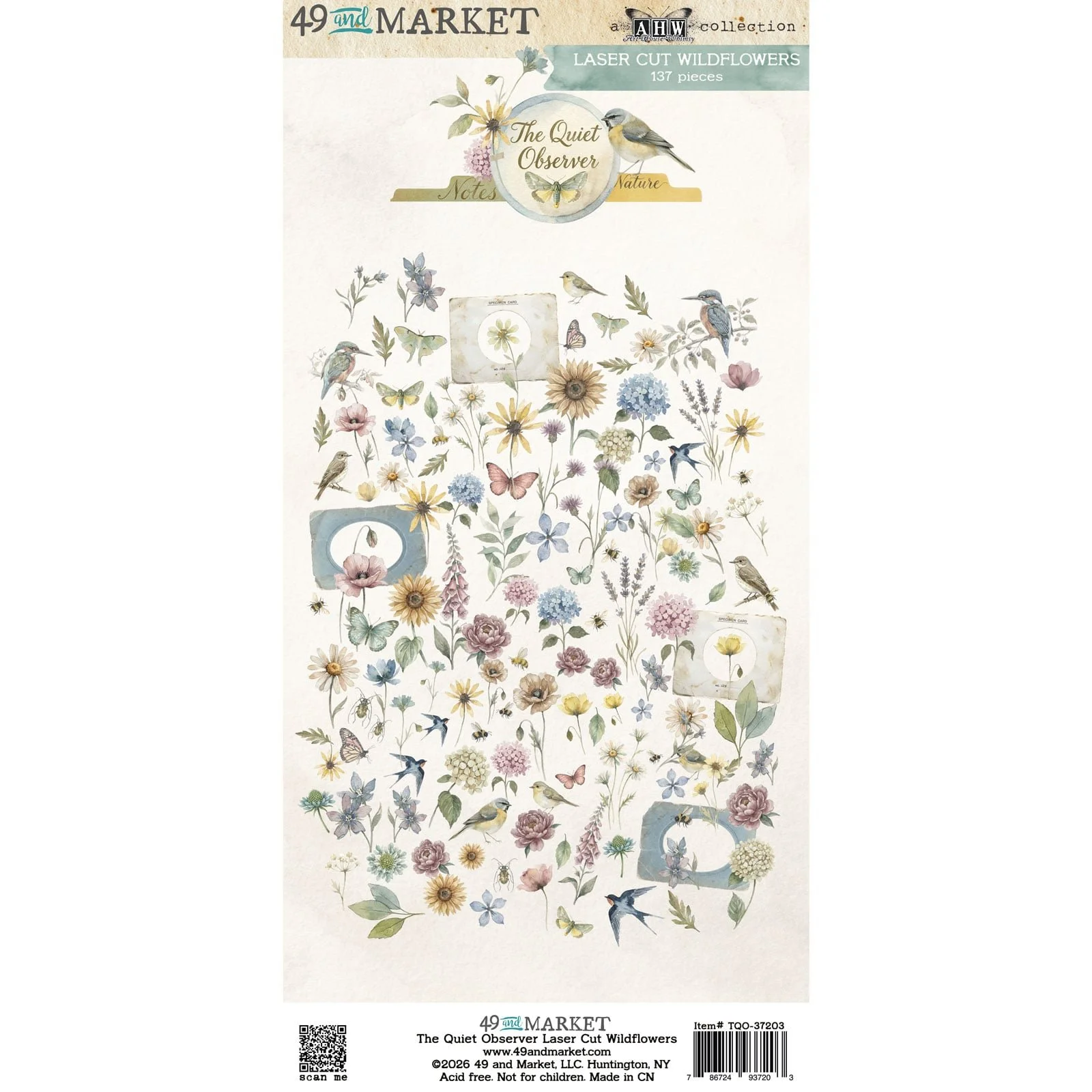 *Pre-Order* 49 & Market The Quiet Observer Wildflowers Laser Cut Elements
