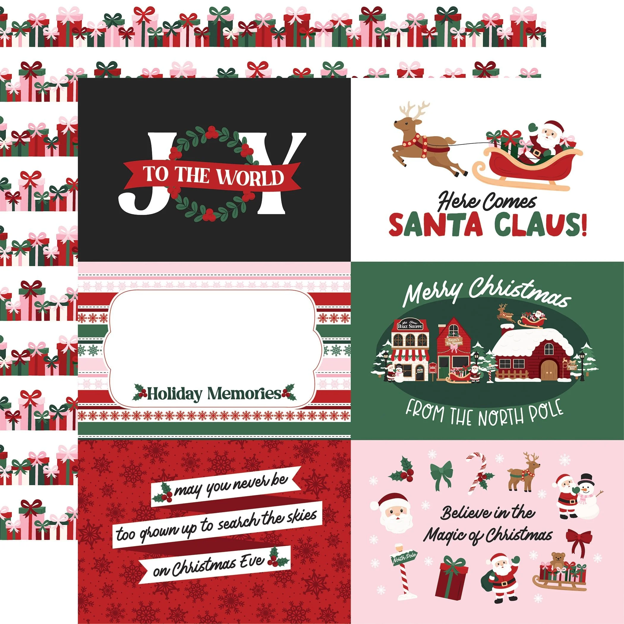 *Pre-Order* Echo Park North Pole Christmas 12" x 12" Paper 6" x 4" Journaling Cards