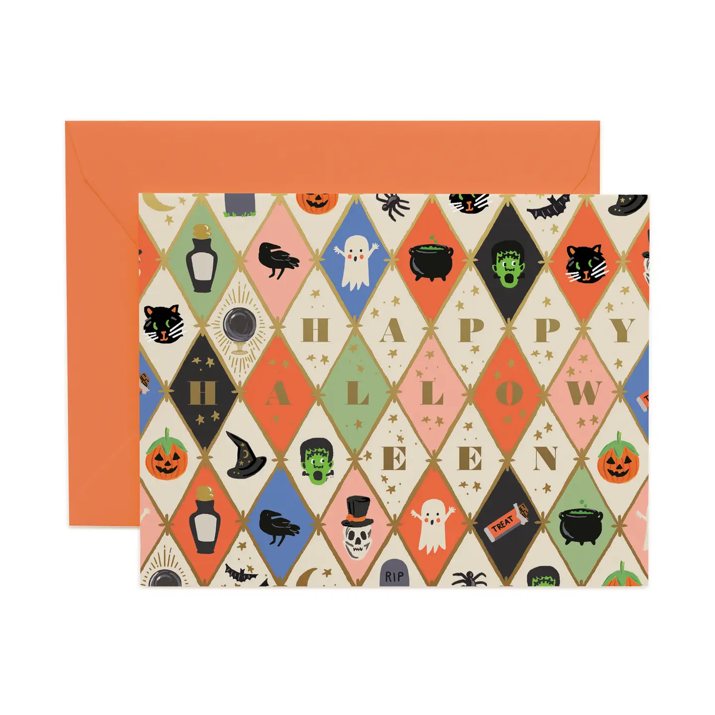 Rifle Paper Co. Halloween Argyle Card