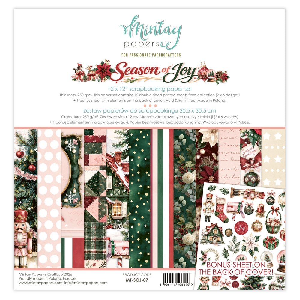 *Pre-Order* Mintay Season Of Joy 12x12 Paper Set