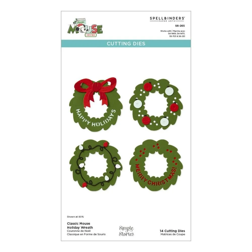 Spellbinders Classic Mouse Holiday Wreath