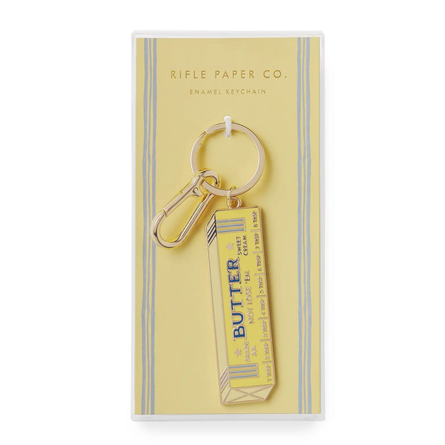 Rifle Paper Co. Butter Not Lose 'em Enamel Keychain