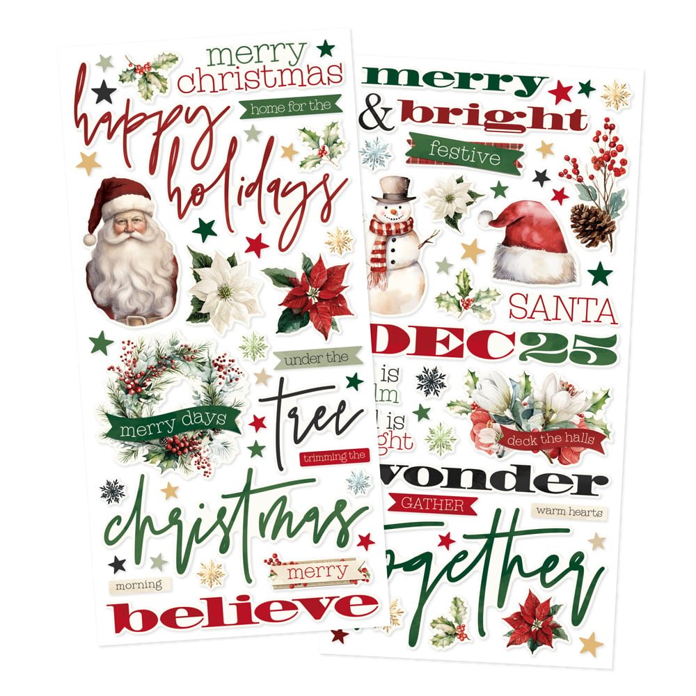 *Pre-Order* Simple Stories Simple Vintage Old Fashioned Christmas Foam Stickers