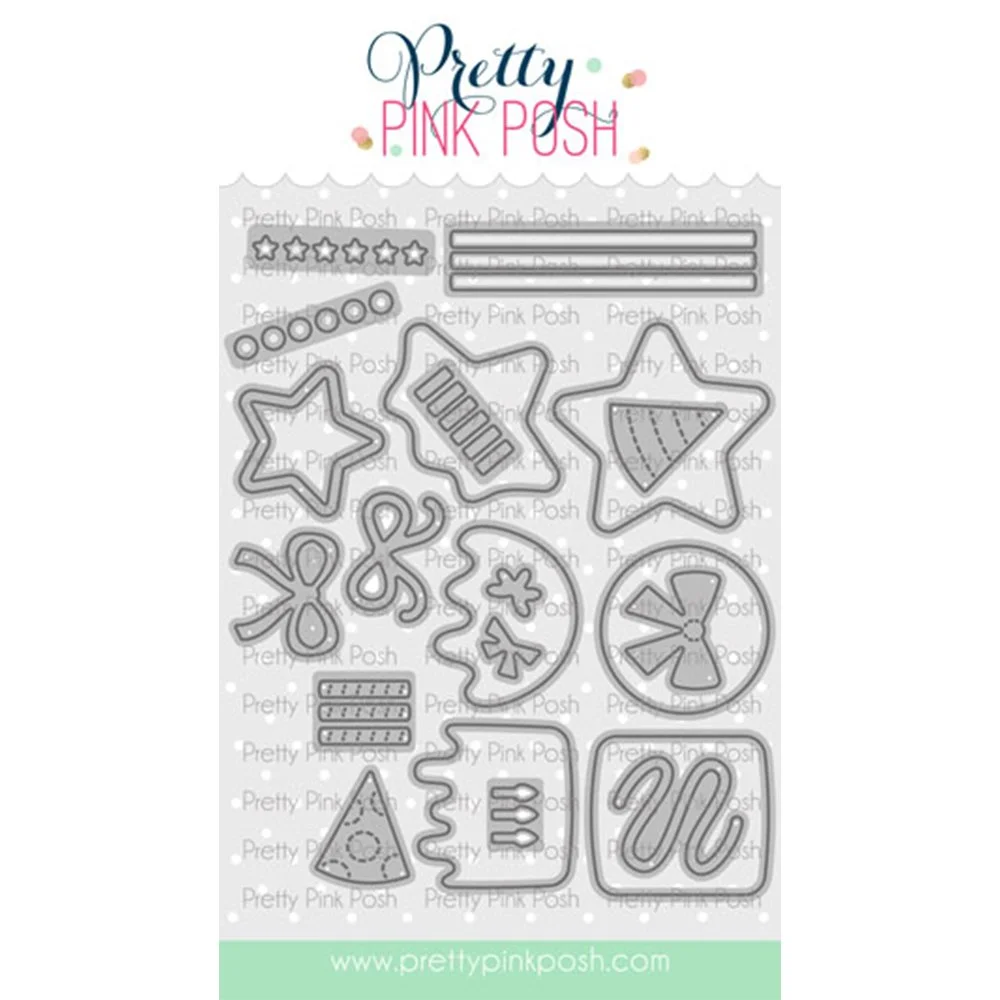 Pretty Pink Posh Birthday Cake Pops Metal Die