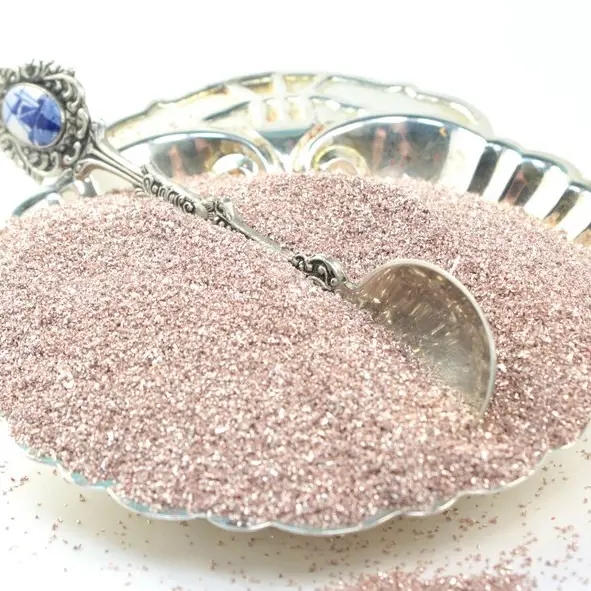 German Glass Glitter Pink