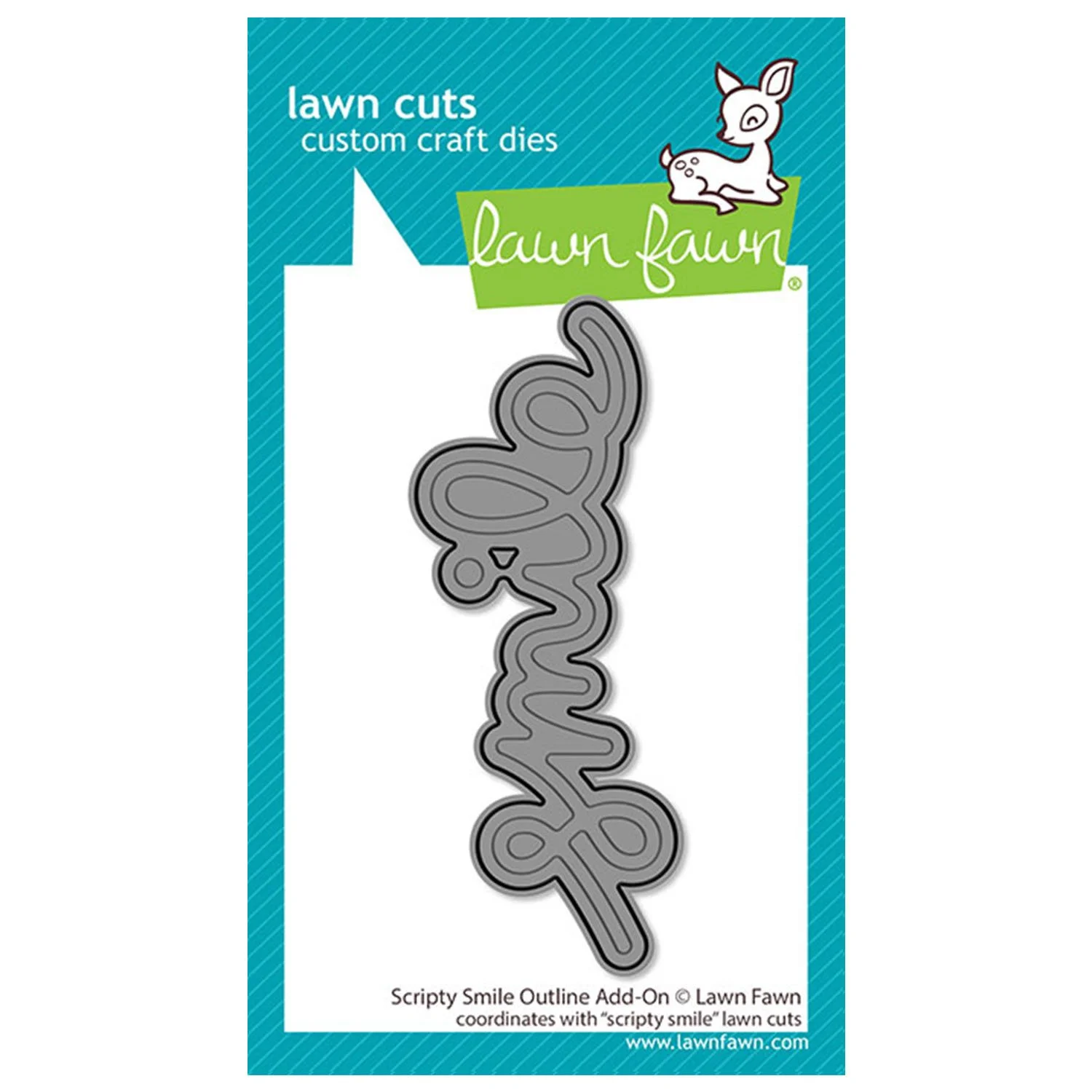 Lawn Fawn Lawn Cuts scripty smile outline add-on