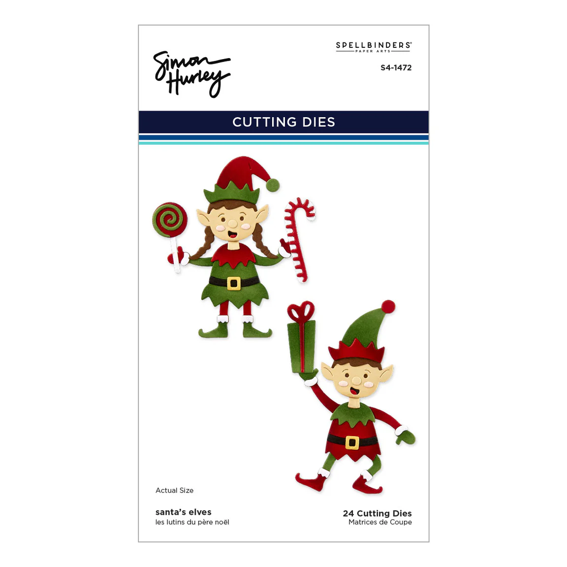 Spellbinders Santa's Elves Etched Dies by Simon Hurley