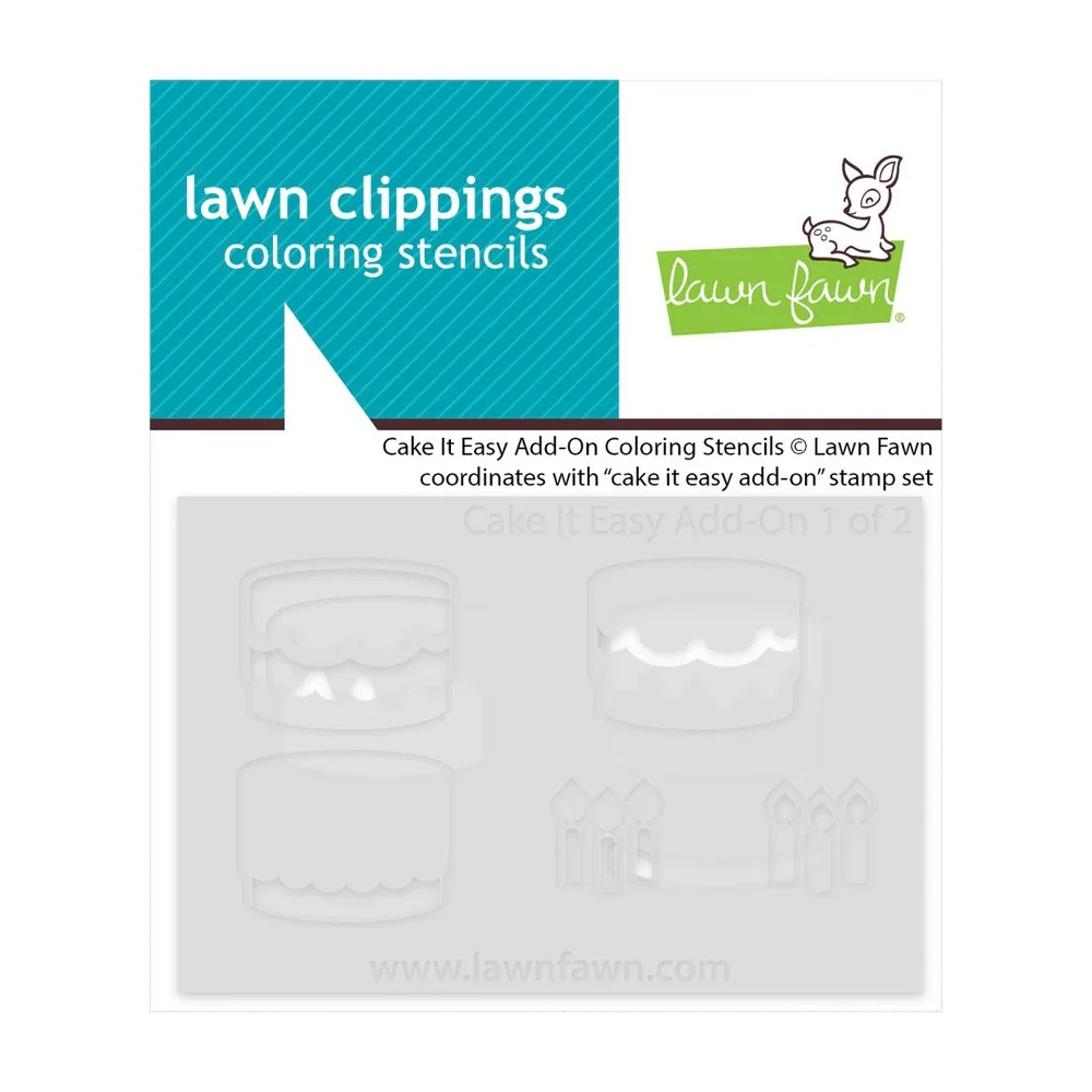 Lawn Fawn Coloring Stencils Cake It Easy Add-On