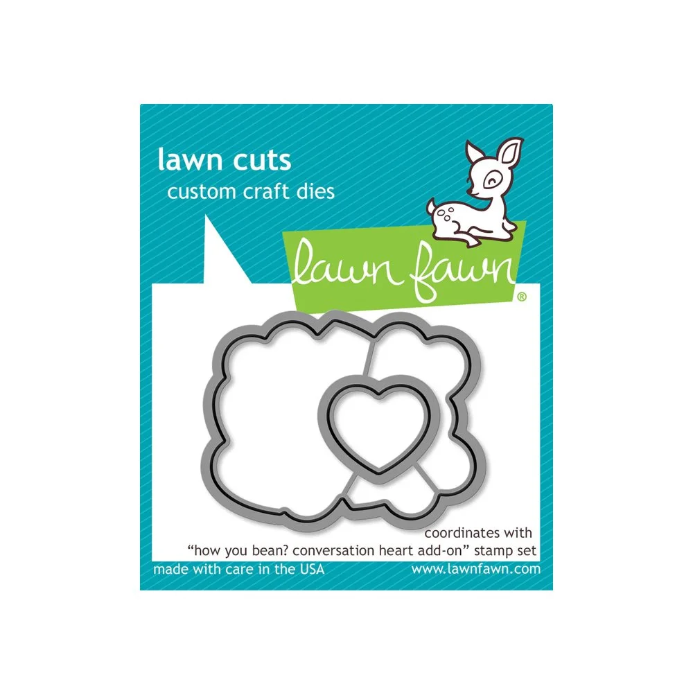Lawn Fawn- Lawn Cuts - How You Bean? Conversation Hearts Add-On Dies