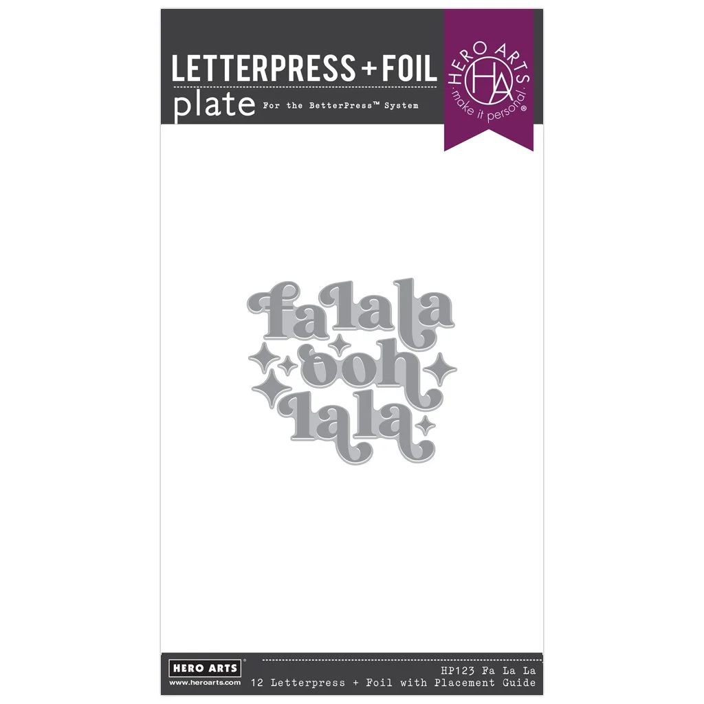 Hero Arts Fa La La Letterpress + Foil Set