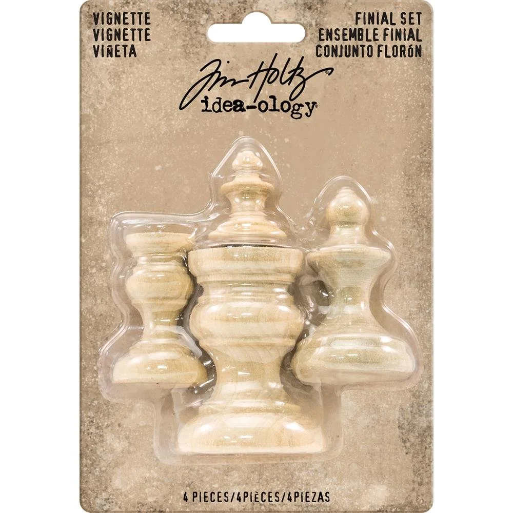 Tim Holtz Idea-ology Wooden Vignette Finial Set