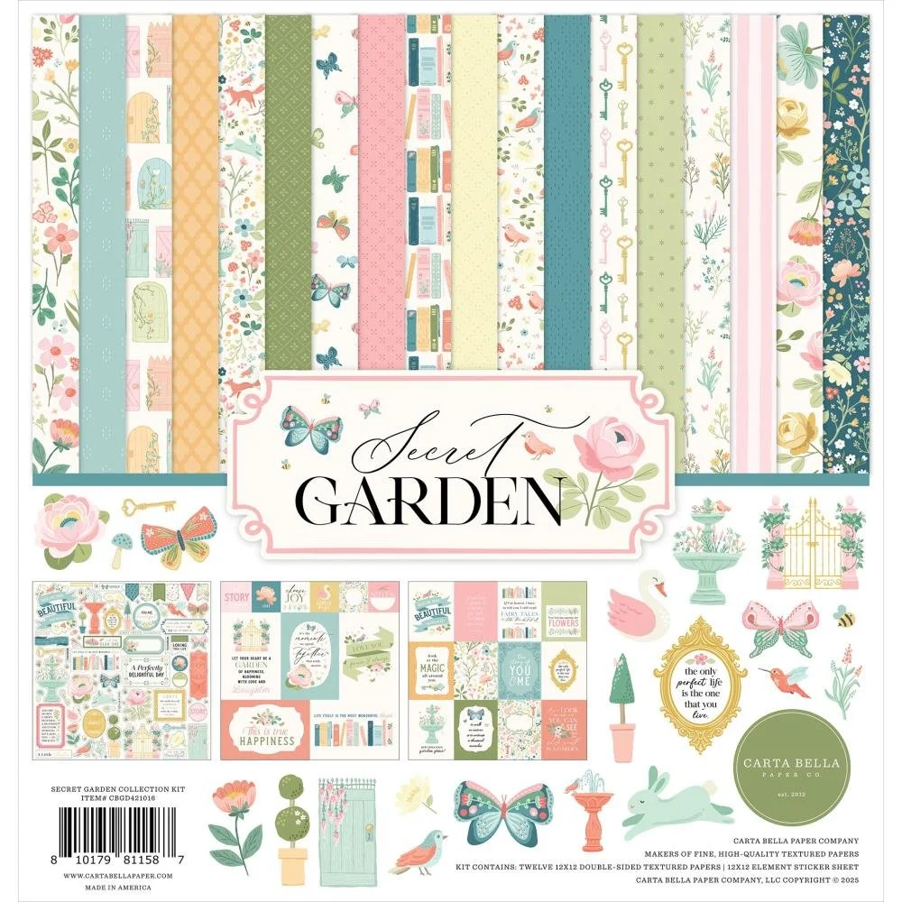 Carta Bella 12" x 12" Collection Kit Secret Garden