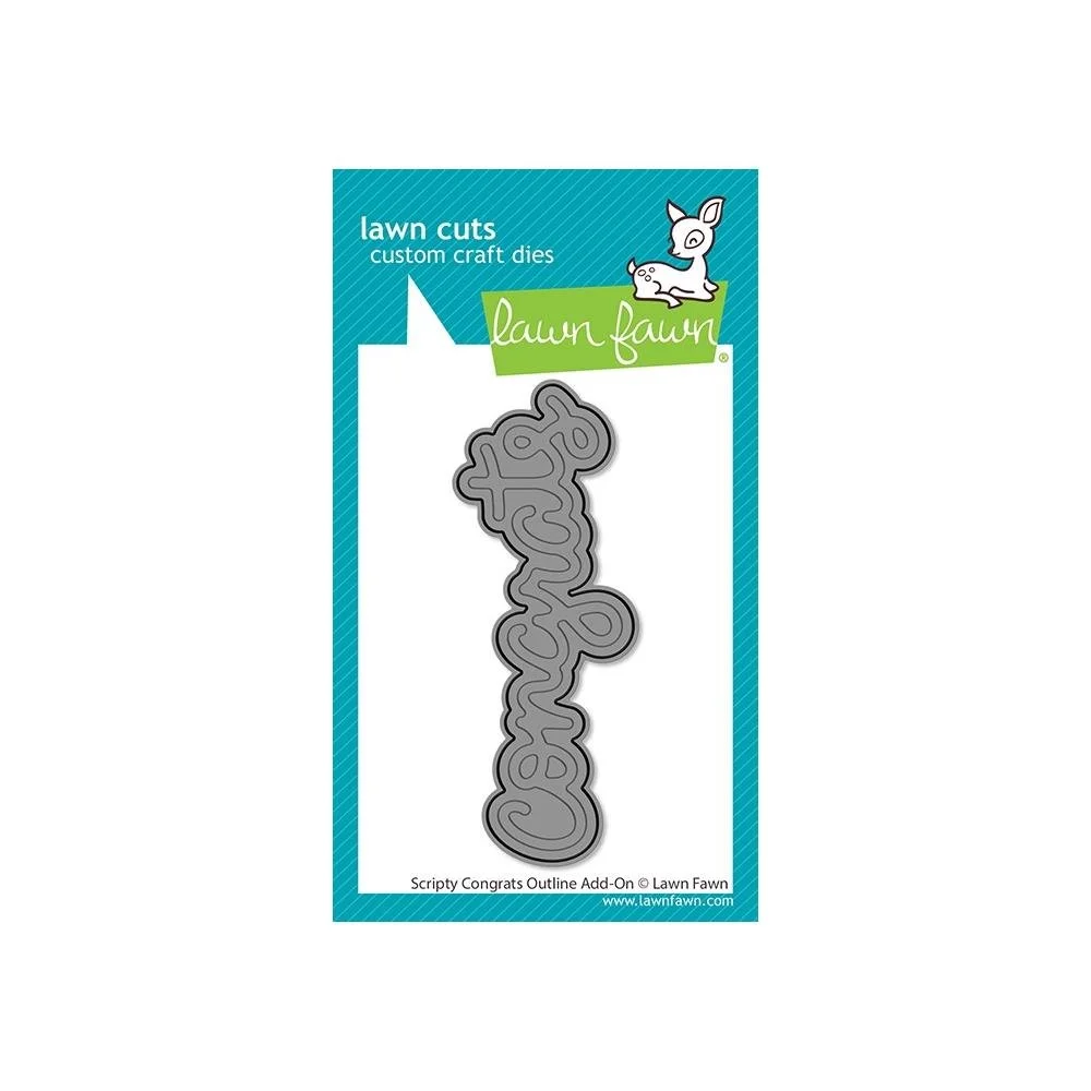 Lawn Fawn Lawn Cuts Scripty Congrats Outline Add-On