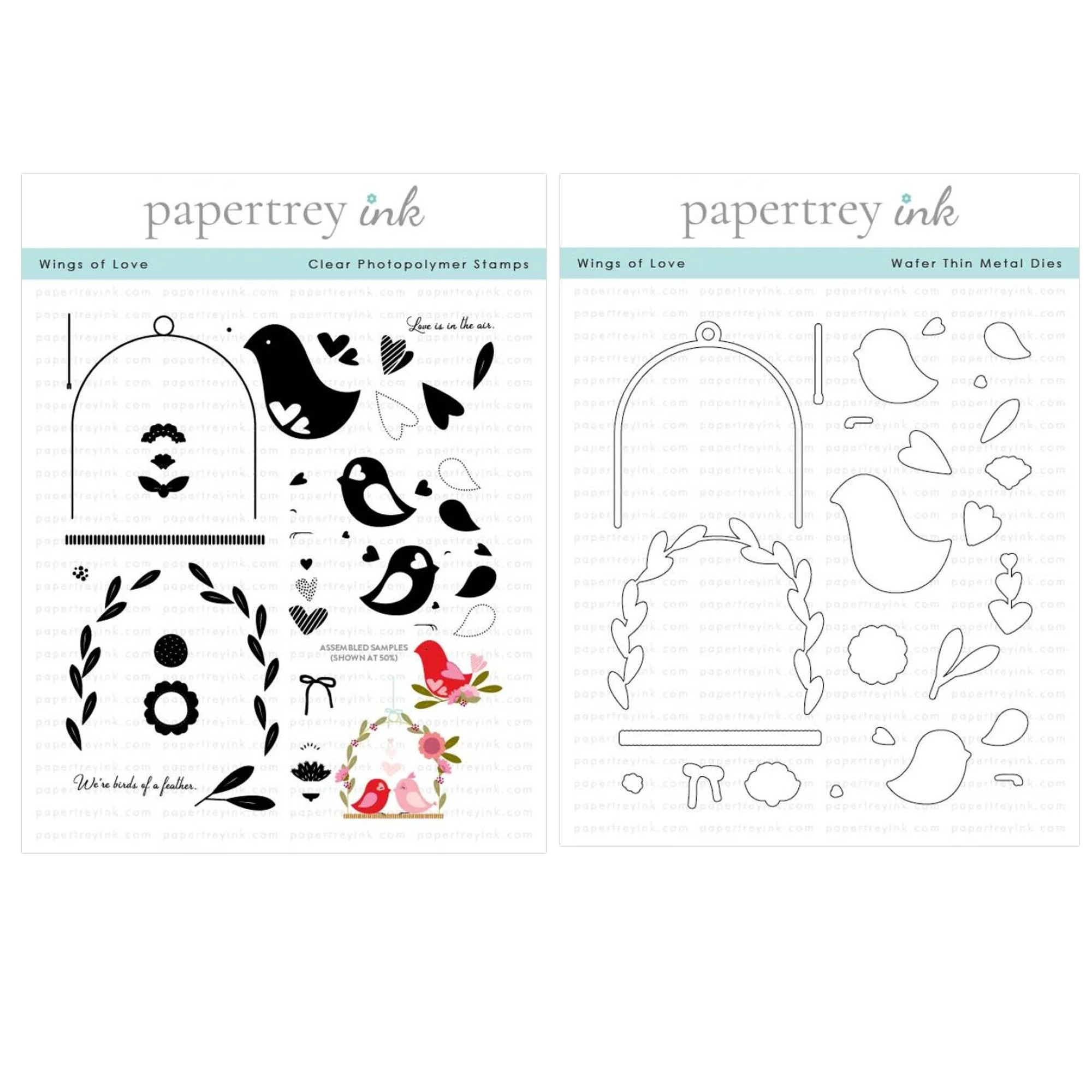 Papertrey Ink Bundle Wings of Love Stamp Set & Coordinating Die