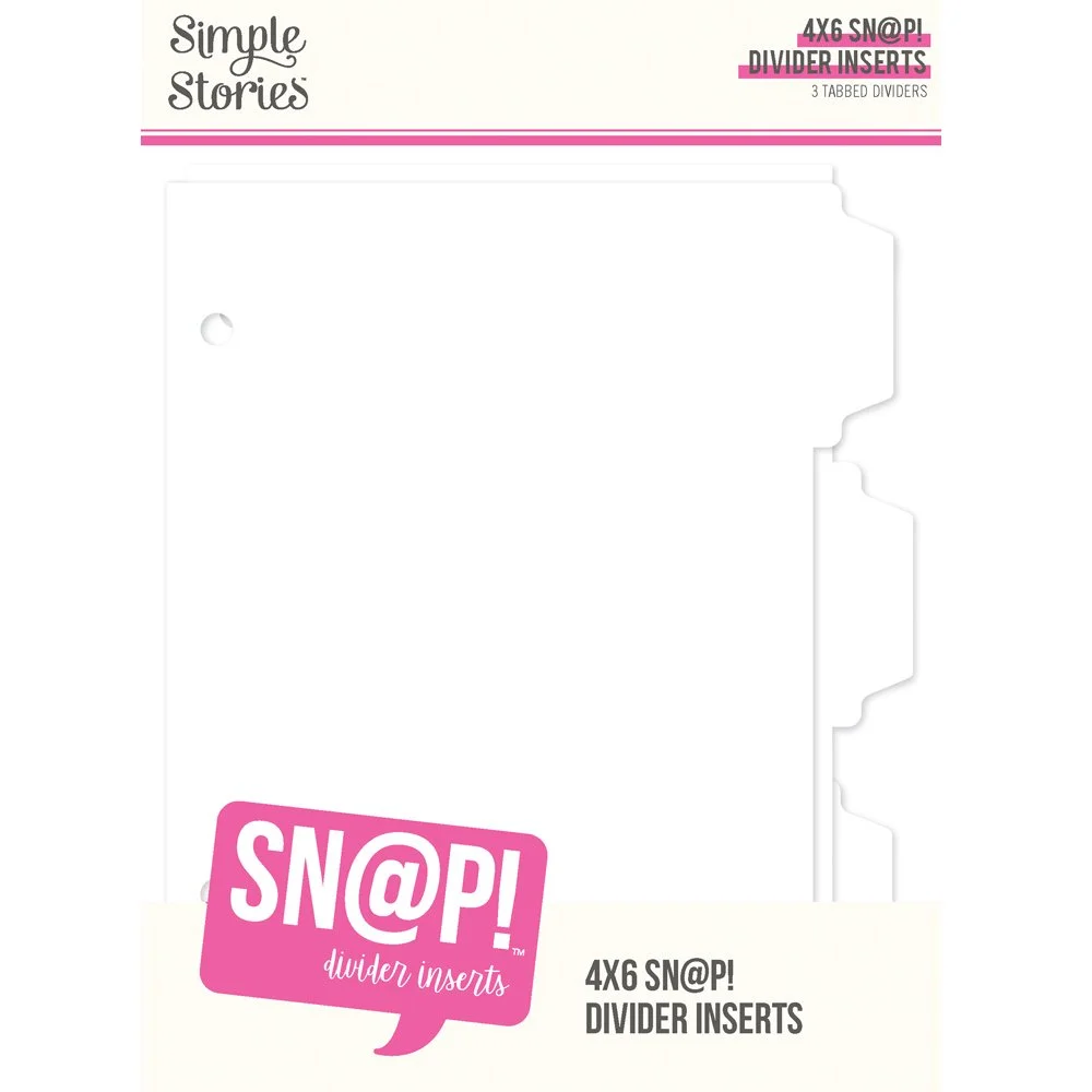 *Pre-Order* Simple Stories Divider Binder 4x6 Snap Inserts