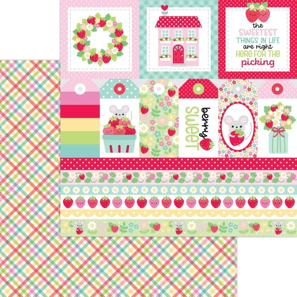 Doodlebug Berry Sweet 12" x 12" Paper Berry Basket
