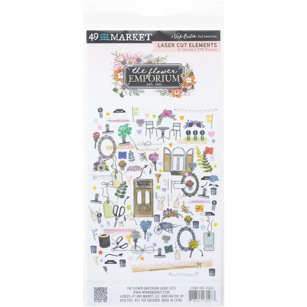 49 & Market Flower Emporium By Vicki Boutin Laser Cut Outs Elements