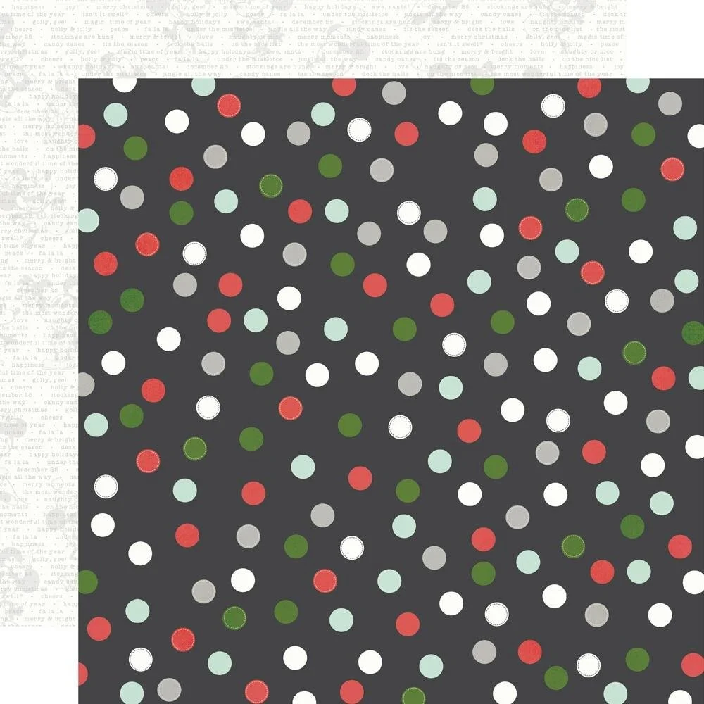 Simple Stories Say Cheese Classic Mouse Christmas 12" x 12" Paper Deckin' The Halls