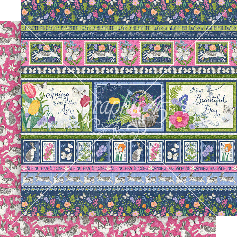 Graphic 45 Spring Is In The Air 12" x 12" Paper It's A Beautiful Day