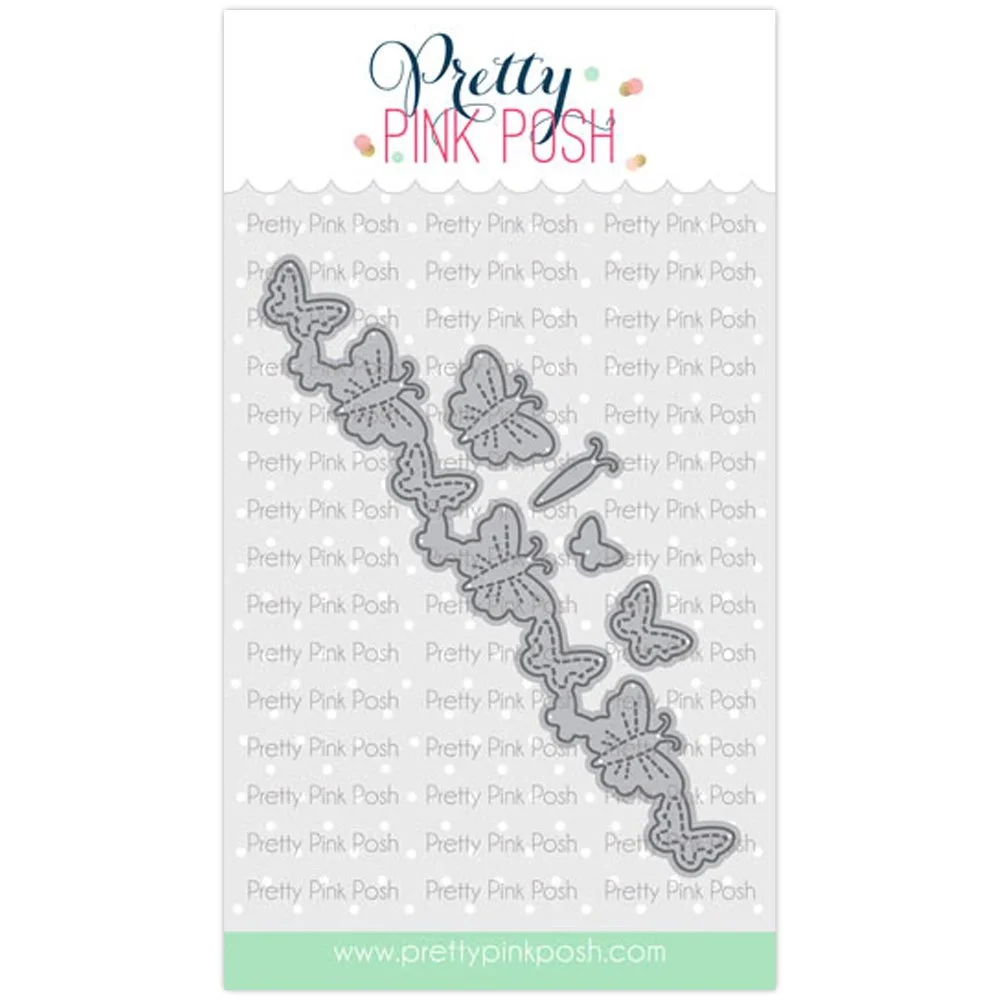 Pretty Pink Posh Butterfly Border Die