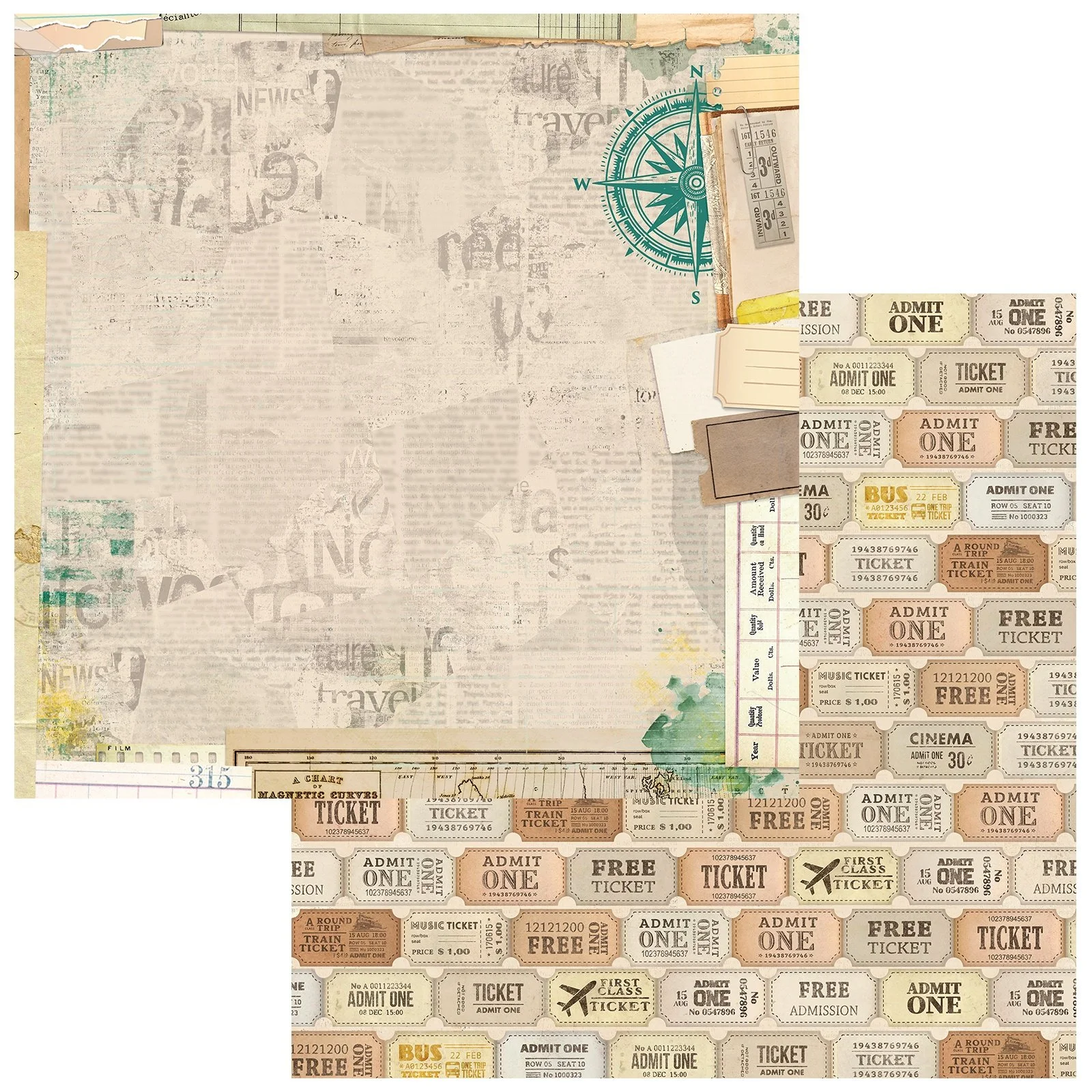 49 & Market Travel Diaries 12" x 12" Paper Travel Notes