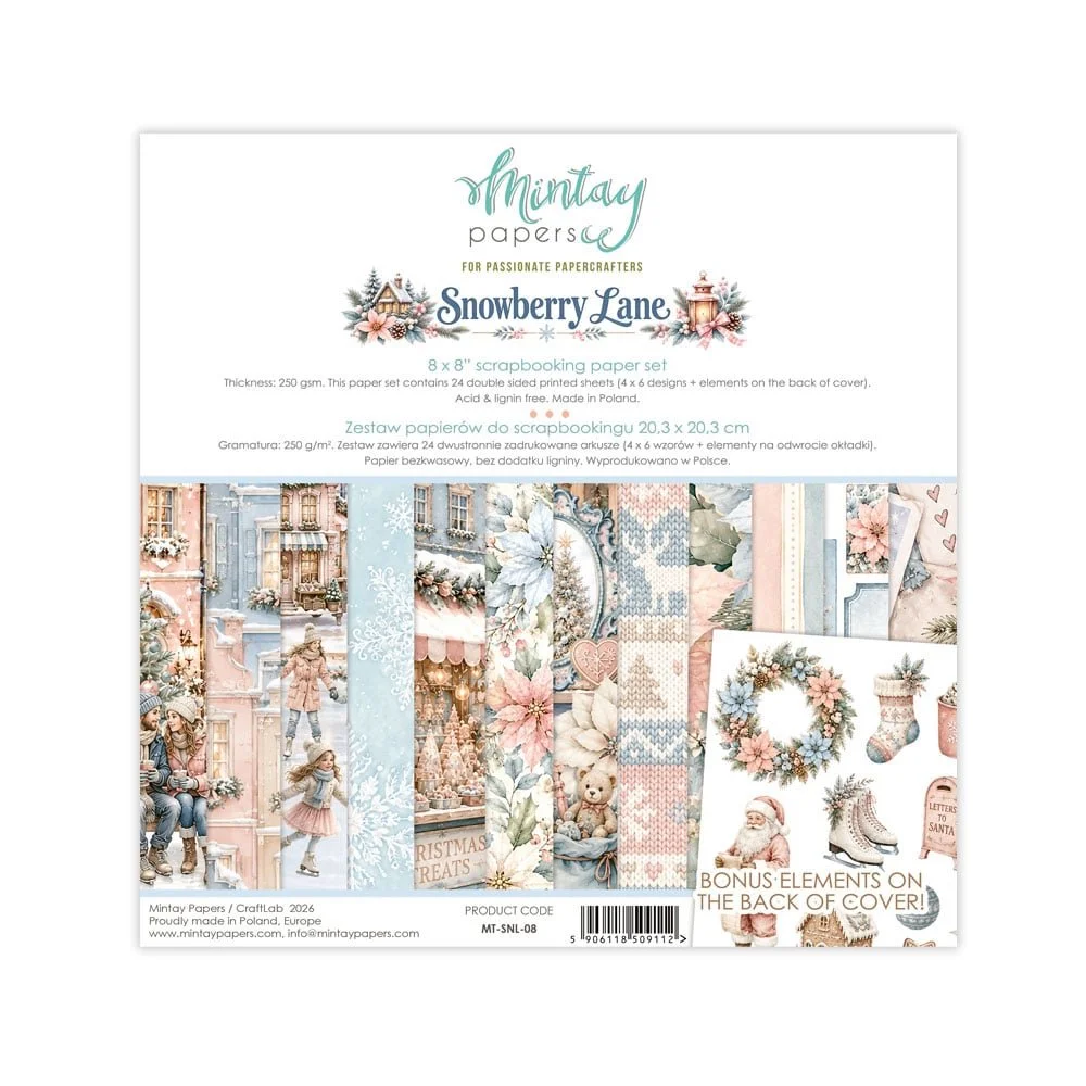 *Pre-Order* Mintay Snowberry Lane 8" x 8" Paper Pad