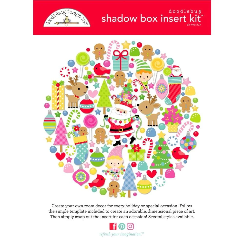 Doodlebug Oh What Fun Shadowbox Insert Kit