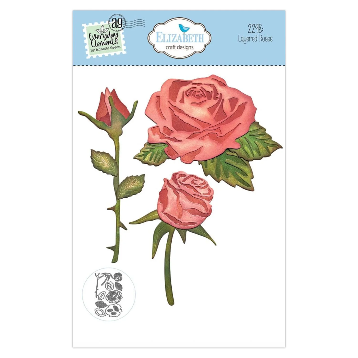 Elizabeth Crafts Designs Metal Dies Layered Roses