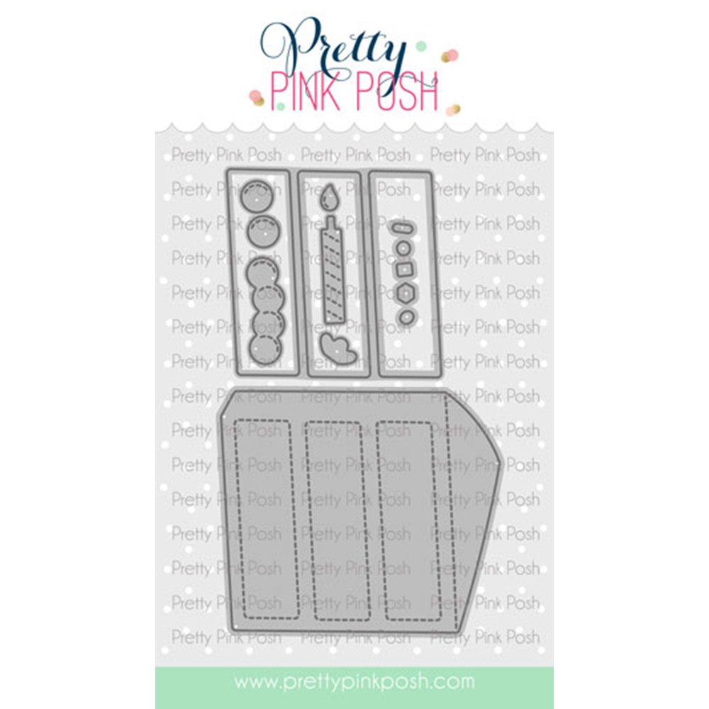 Pretty Pink Posh Party Cake Slice Shaker