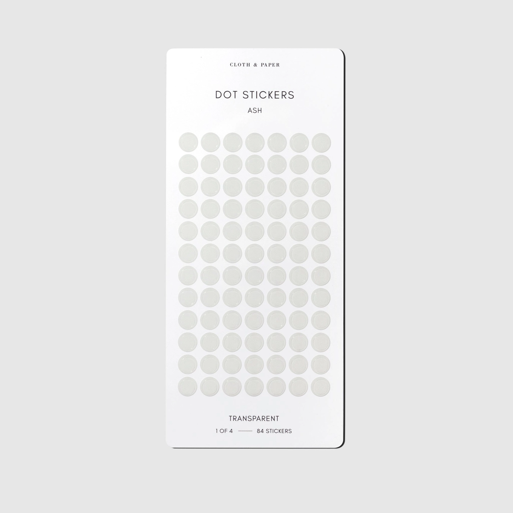 Cloth & Paper Dot Stickers | Small Ash