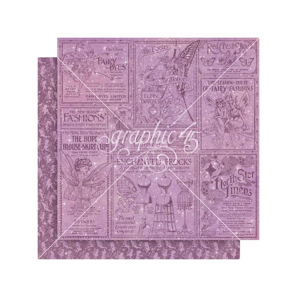 Graphic 45 Fairy Boutique 12" x 12" Paper Newsworthy