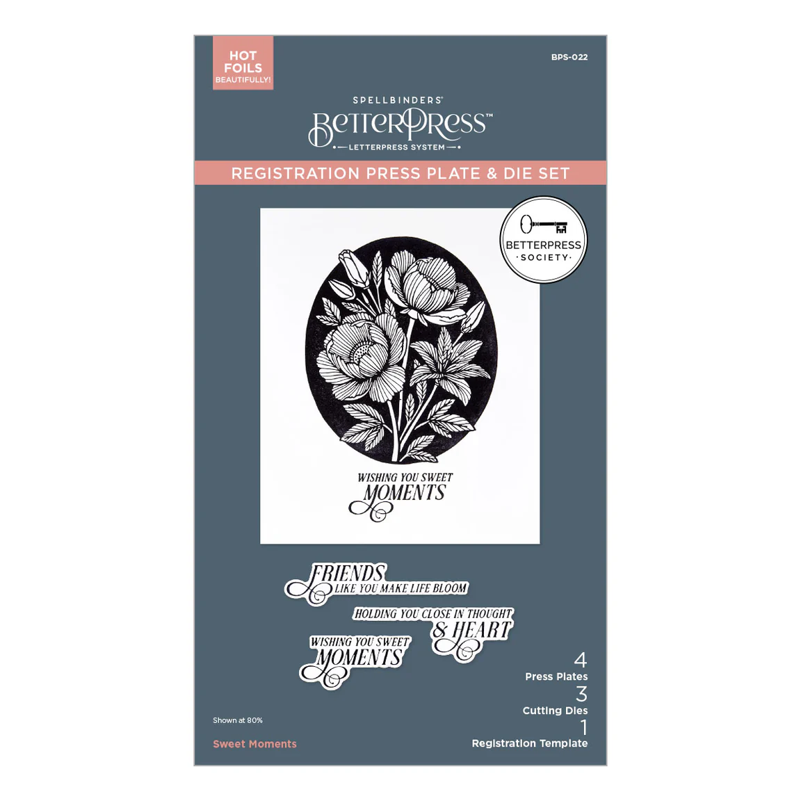 Spellbinders Sweet Moments Press Plate & Die Set