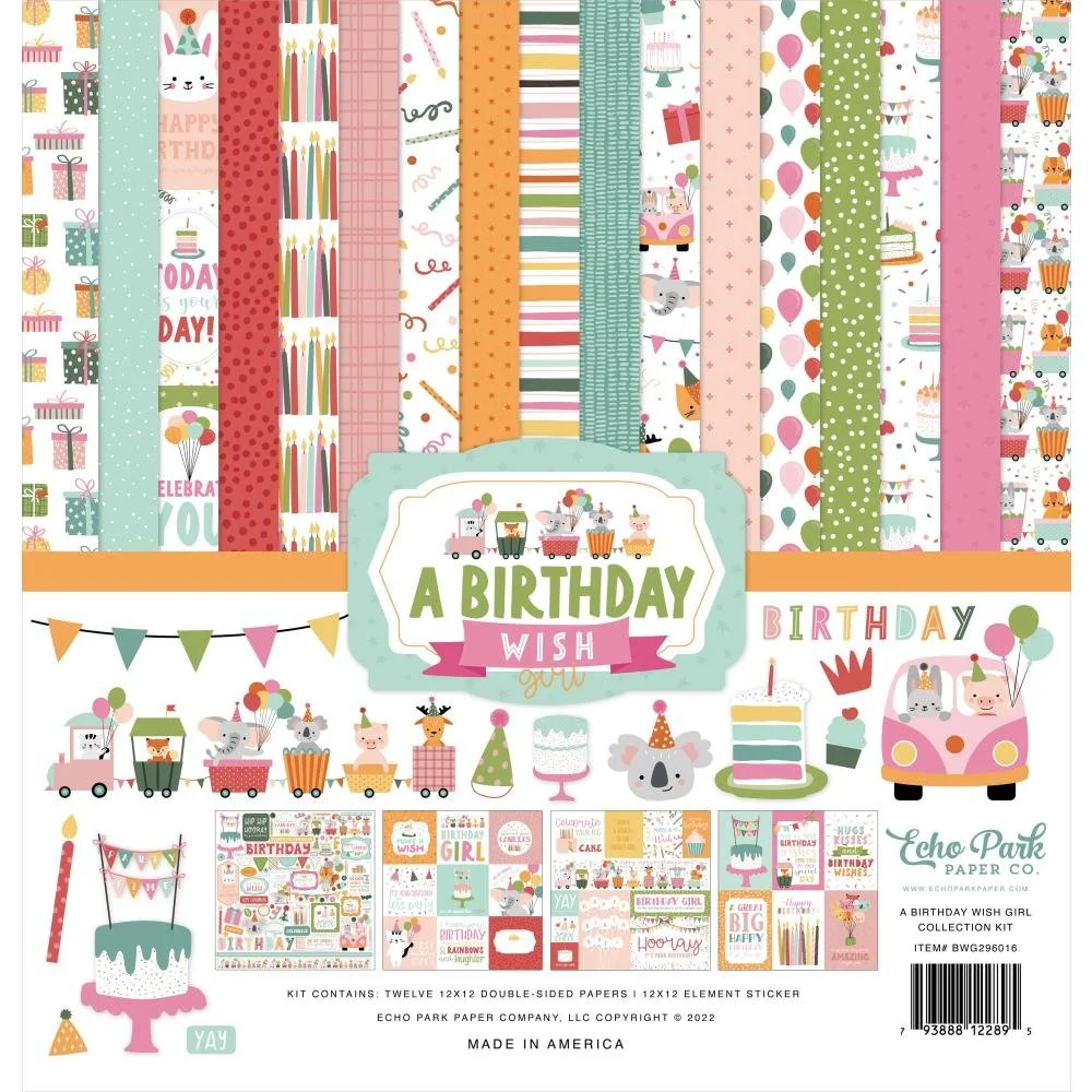 Echo Park A Birthday Wish Girl 12" x 12" Collection Kit