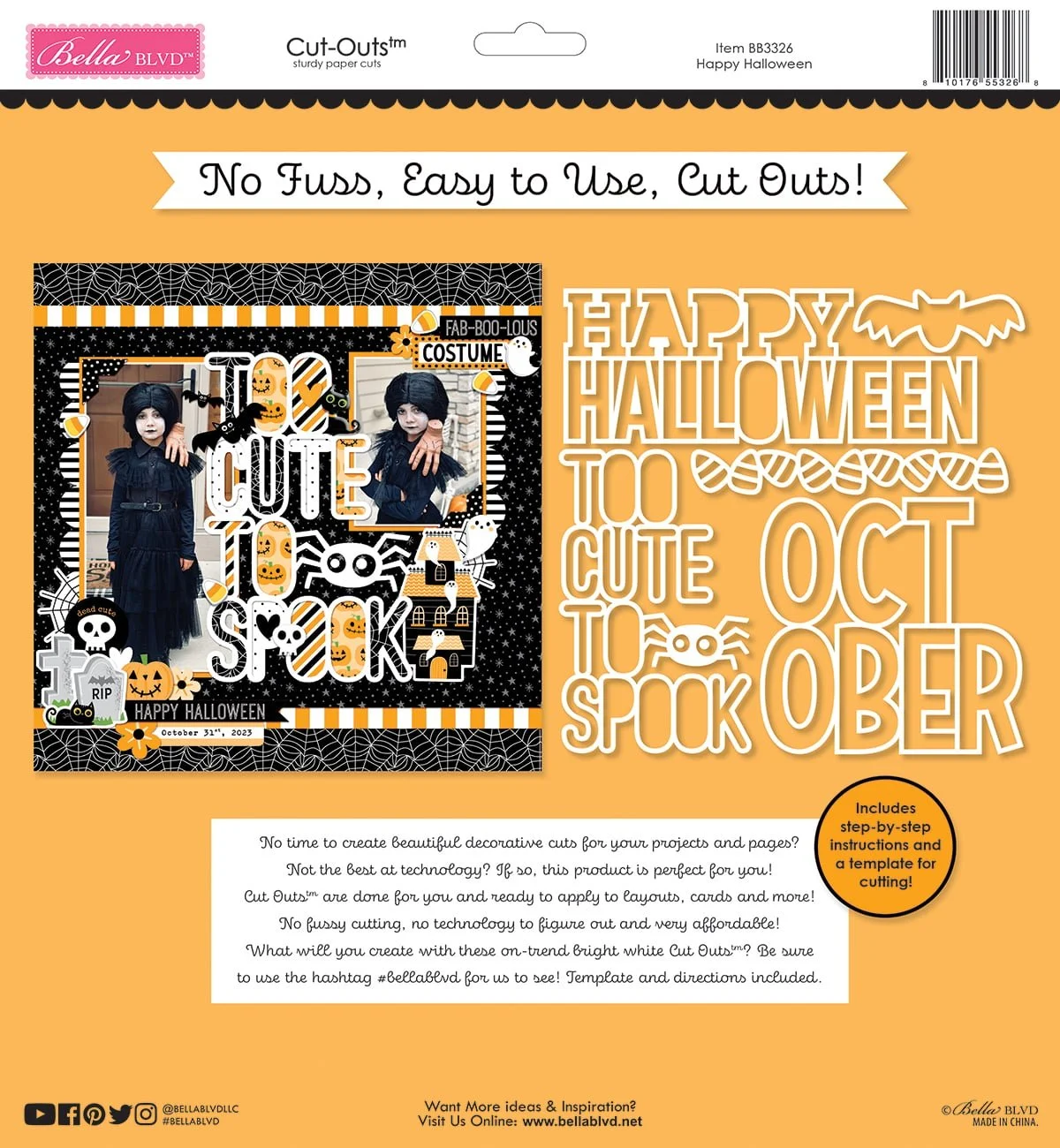 *Pre-Order* Bella Blvd. Boo To You Happy Halloween Cut-Outs