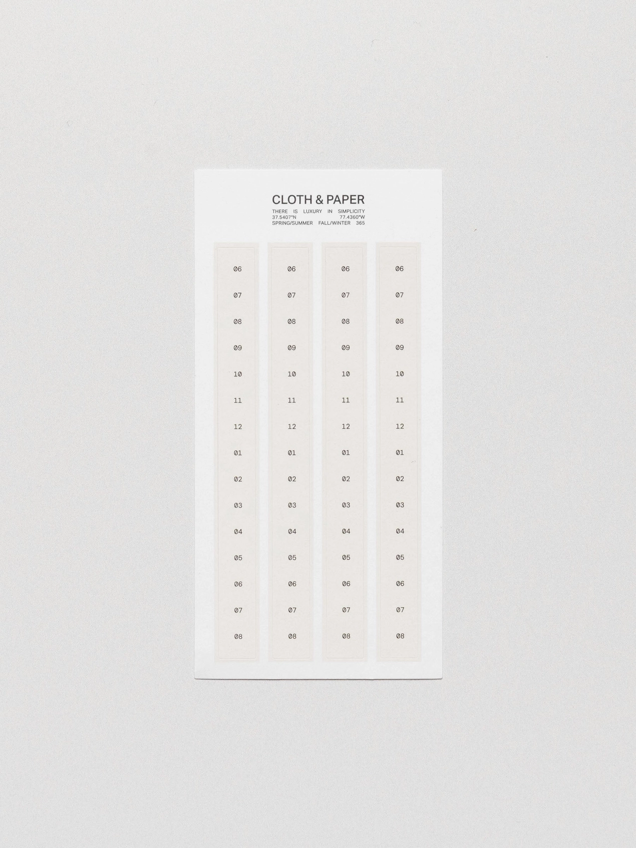 Cloth & Paper Label Planner Stickers | Strips