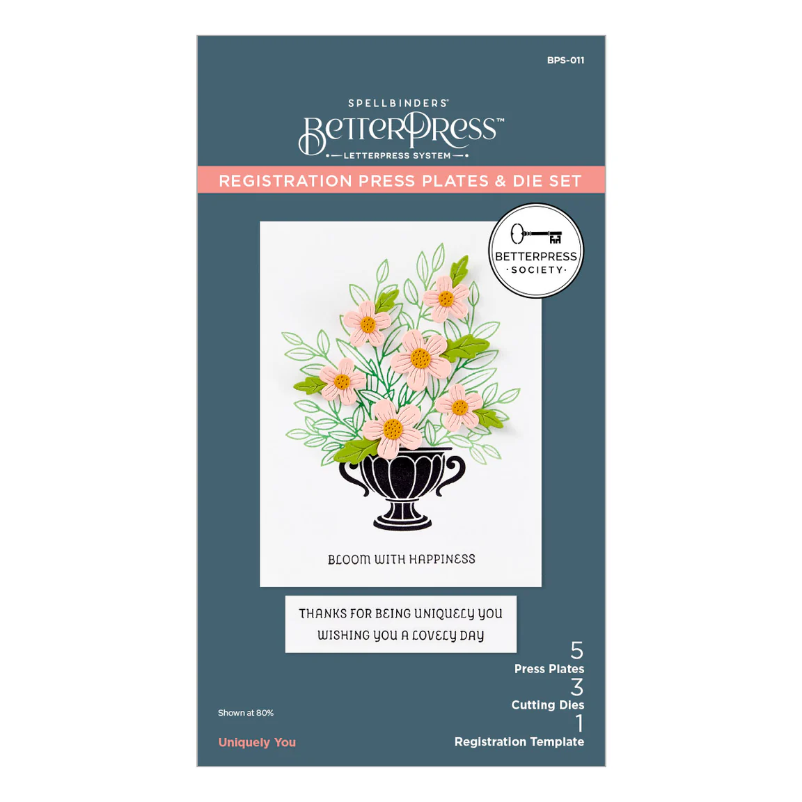 Spellbinders Uniquely You Press Plate & Die Set