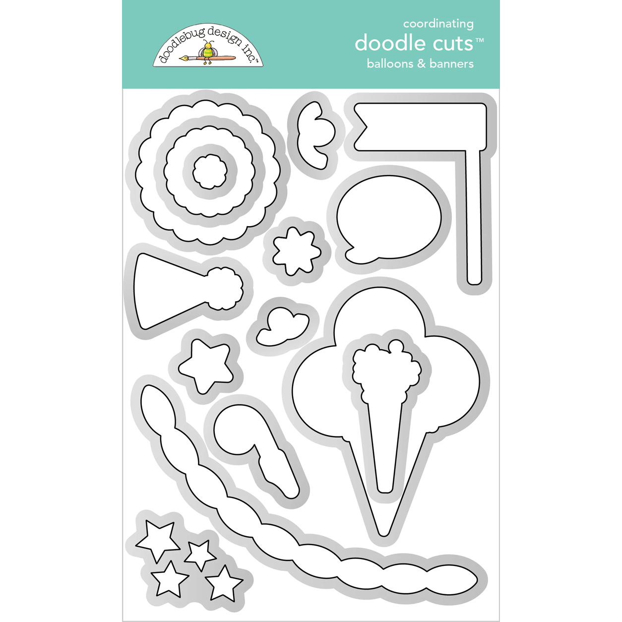 *Pre-Order* Doodlebug Balloons & Banners Doodle Cuts