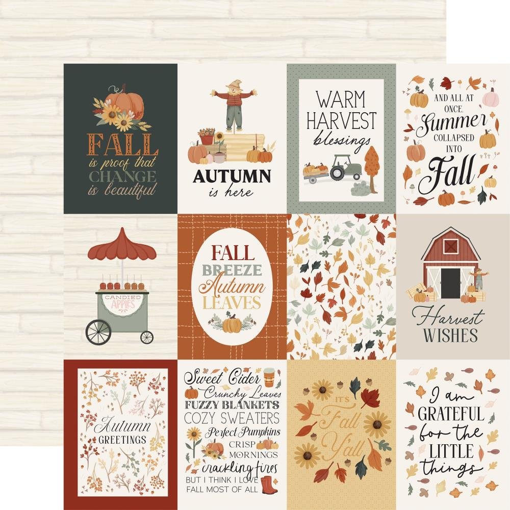 Carta Bella It's Autumn 12" x 12" Paper 3" x 4" Journaling Cards