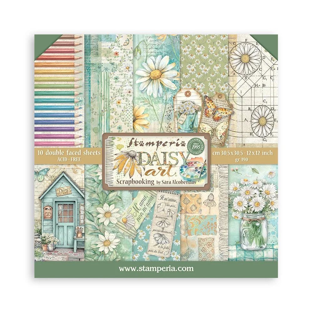 Stamperia Daisy Art 12" x 12" Paper Pad
