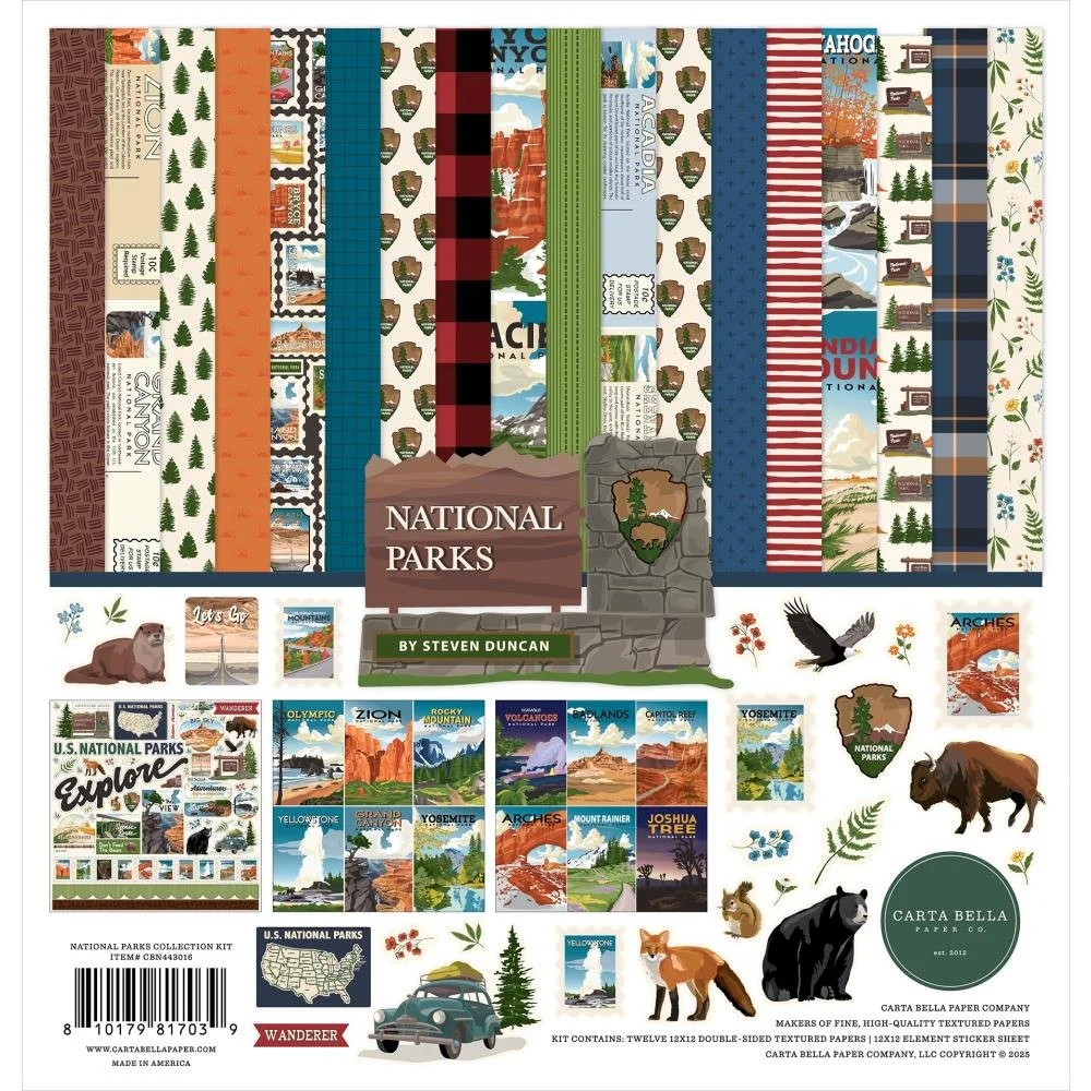 Carta Bella National Parks 12" x 12" Collection Kit
