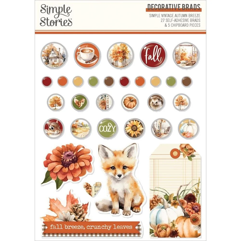 Simple Stories Autumn Breeze Decorative Brads