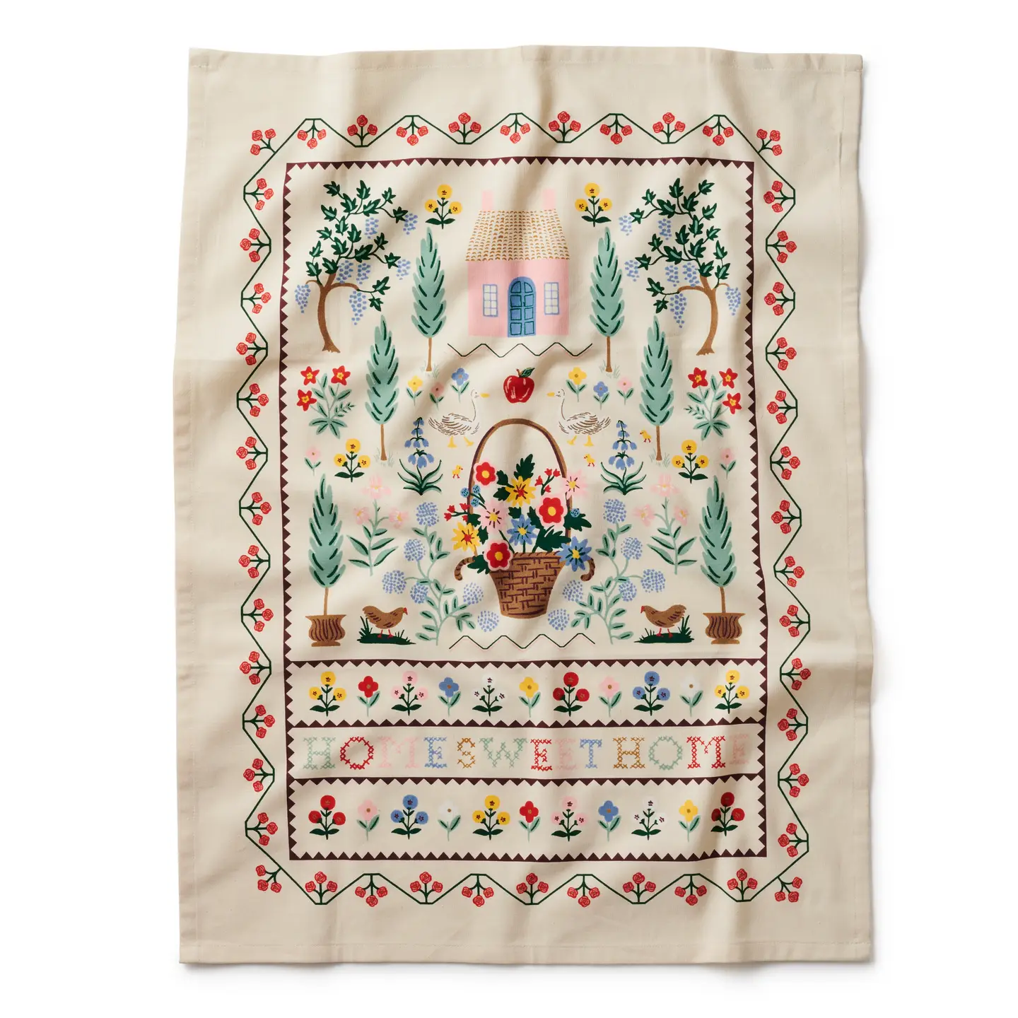 Rifle Paper Co. Home Sweet Home Tea Towel