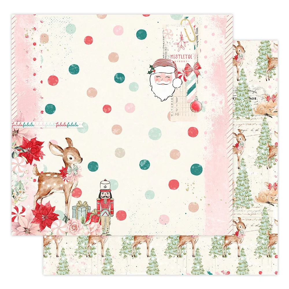 Candy Cane Lane Collection by Frank Garcia 12" x 12" Paper Red Peppermint