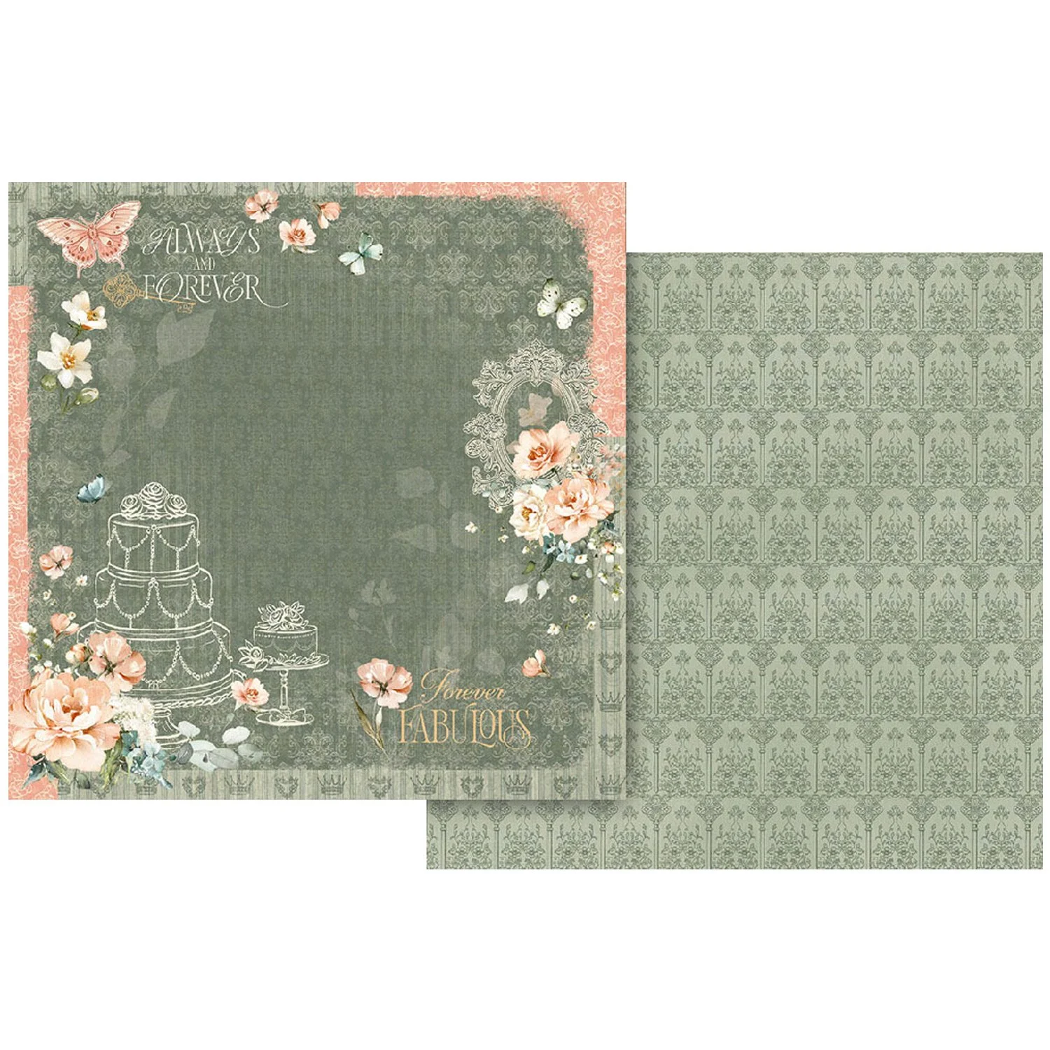 *Pre-Order* Graphic 45 Always & Forever 12" x 12" Paper Dark Layout