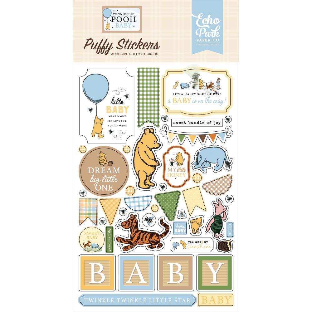 Echo Park Winnie the Pooh Baby Puffy Stickers