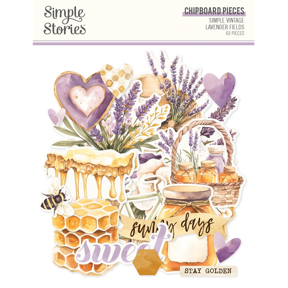 *Pre-Order* Simple Stories Lavender Fields Chipboard Pieces